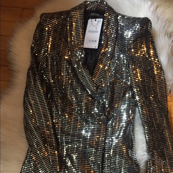 metallic jacket zara